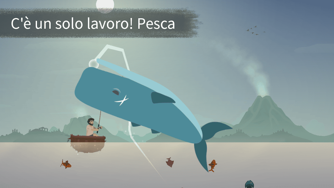Isola deserta nel gioco di pesca e sopravvivenza Casting Away